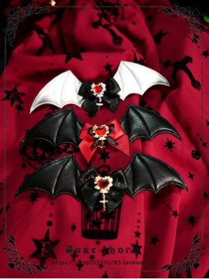 Bat Cross Gothic Lolita Brooch by Rose thorn (RT01)